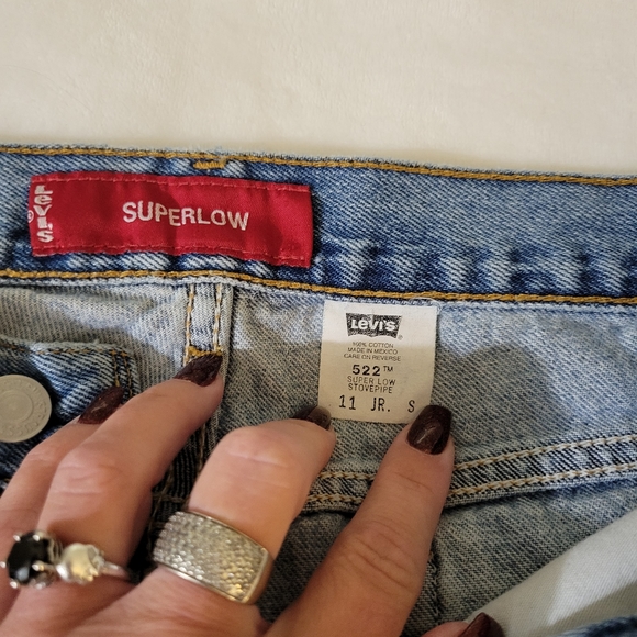 Vintage Levis superlow stovepipe jeans size 11jr short - Picture 2 of 2